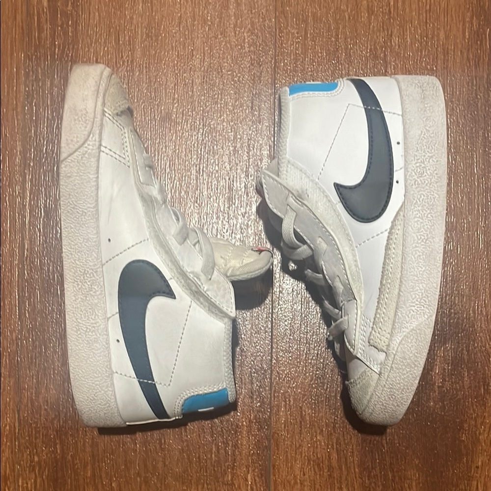 Kids White and Black Sneakers